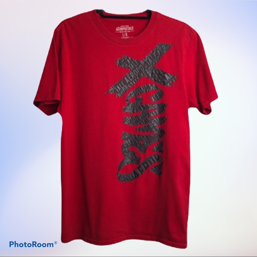 Aeropostale T-shirt Boys Large Red X Games Graphic Tee